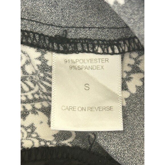 New York & Co Stretch Womens S Black Paisley Wide Leg Pants - Picture 7 of 10